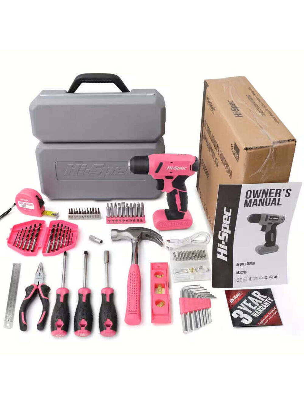 8V USB Rechargeable Cordless Drill & Tool Kit Set Electric Power